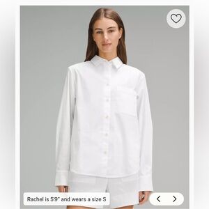 Lululemon Relaxed-Fit Cotton-Blend Poplin Button-Down Shirt